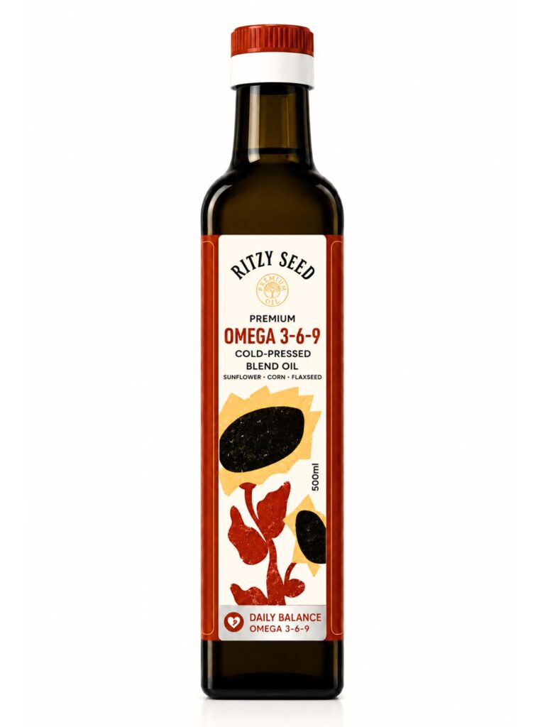 RITZY SEED premium cold-pressed blended omega-3-6-9 oil